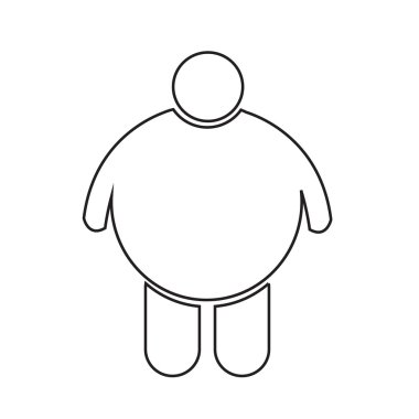 Şişman insanlar simge tasarlamak Dizayn