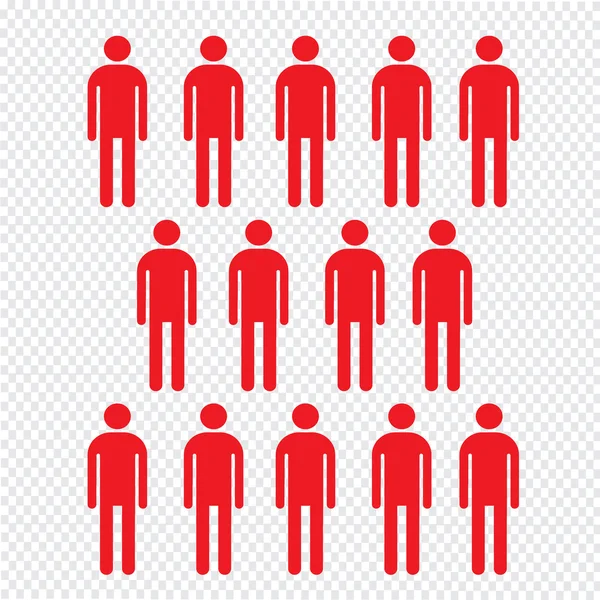 Πληθυσμού άνθρωποι απεικόνιση εικονίδιο σχεδιασμός — Διανυσματικό Αρχείο