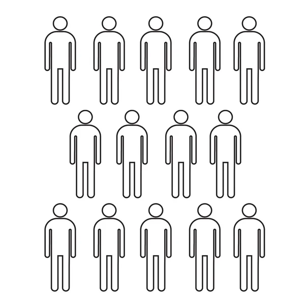 Población Personas Icono Diseño de ilustración — Vector de stock