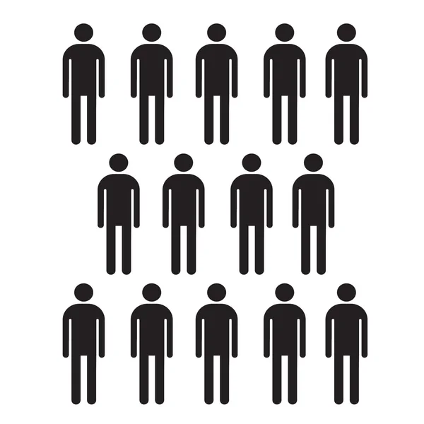 ประชากร ผู้คน ไอคอน การออกแบบภาพประกอบ — ภาพเวกเตอร์สต็อก