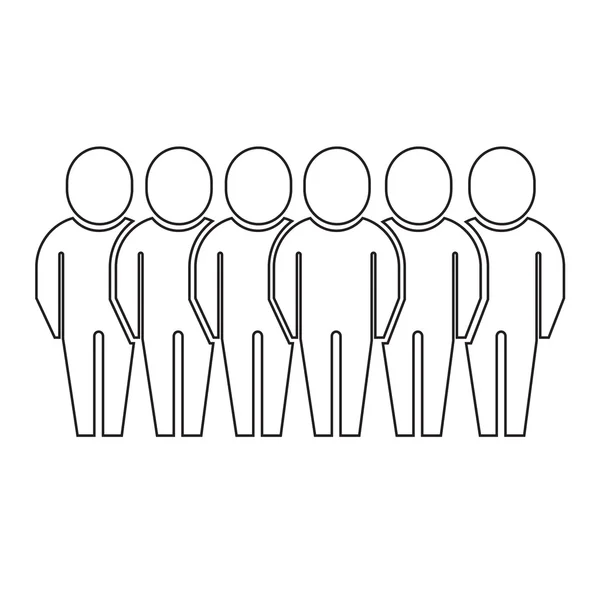Population Personnes Icône Illustration design — Image vectorielle
