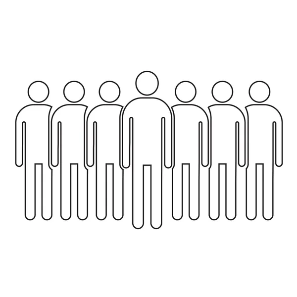 Población Personas Icono Diseño de ilustración — Vector de stock