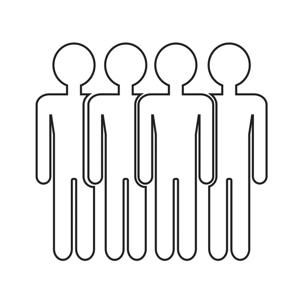 População Pessoas Ícone Ilustração design — Vetor de Stock