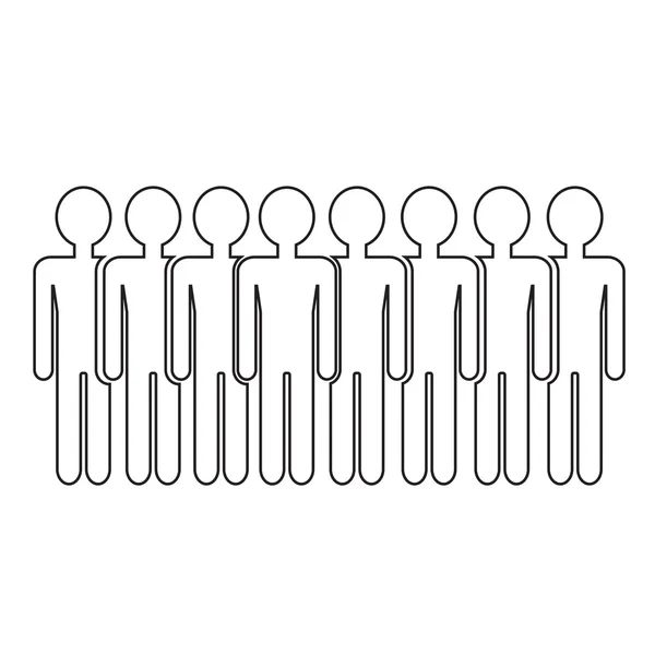 Population Personnes Icône Illustration design — Image vectorielle