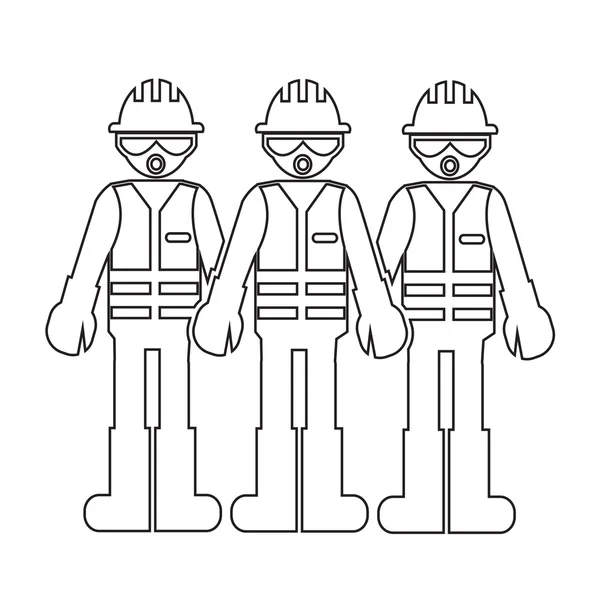 Konstruktion arbetaren människor ikon Illustration design — Stock vektor