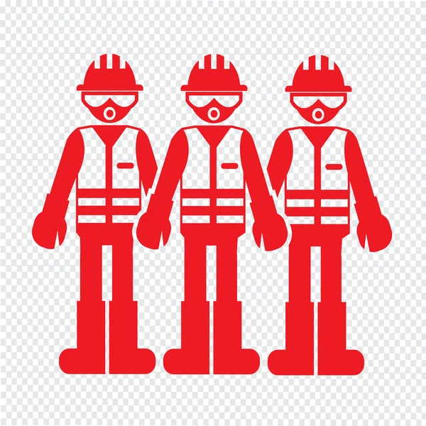 Építőipari munkás ember ikon illusztráció design — Stock Vector