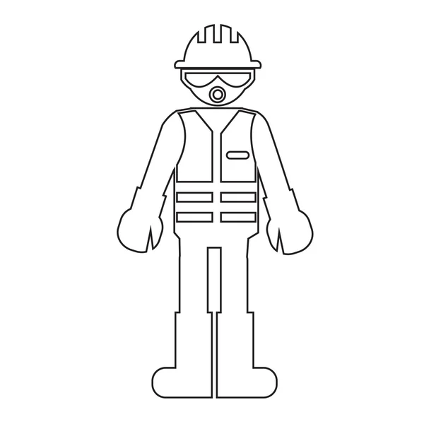 Travailleur de la construction Personnes Icône Illustration design — Image vectorielle
