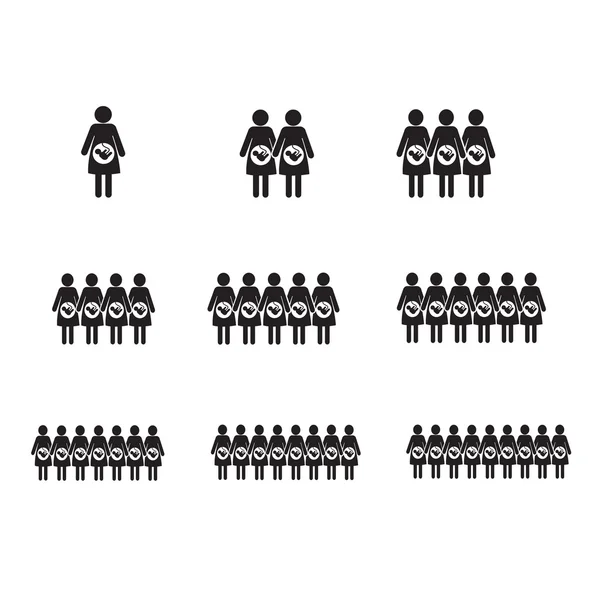 Zwangere vrouw pictogram afbeelding ontwerp — Stockvector