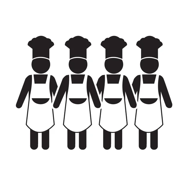 烹饪厨师人图标插画设计 — 图库矢量图片