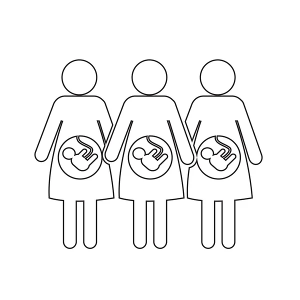 Pregnant woman icon Illustration design — Stock Vector