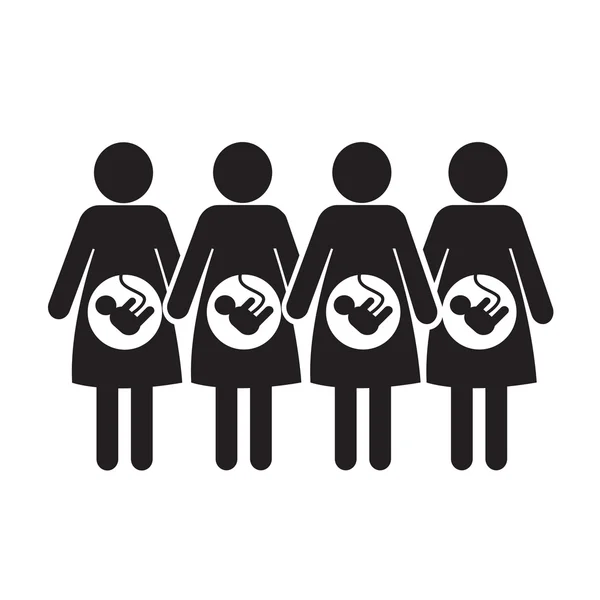 Gravid kvinna ikon Illustration design — Stock vektor