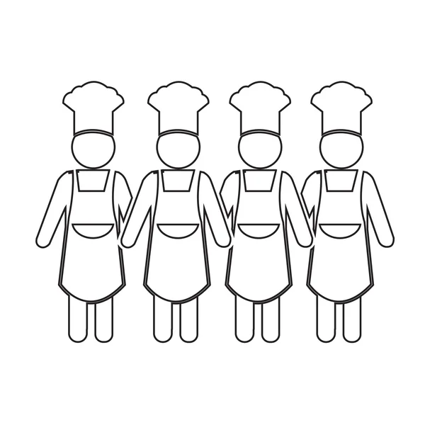 Kochen Koch Menschen Ikone Illustration Design — Stockvektor