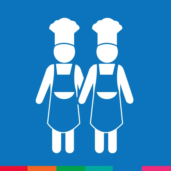 Μαγειρική σεφ άνθρωποι απεικόνιση εικονίδιο σχεδιασμός — Διανυσματικό Αρχείο