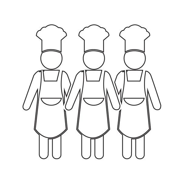 Kochen Koch Menschen Ikone Illustration Design — Stockvektor