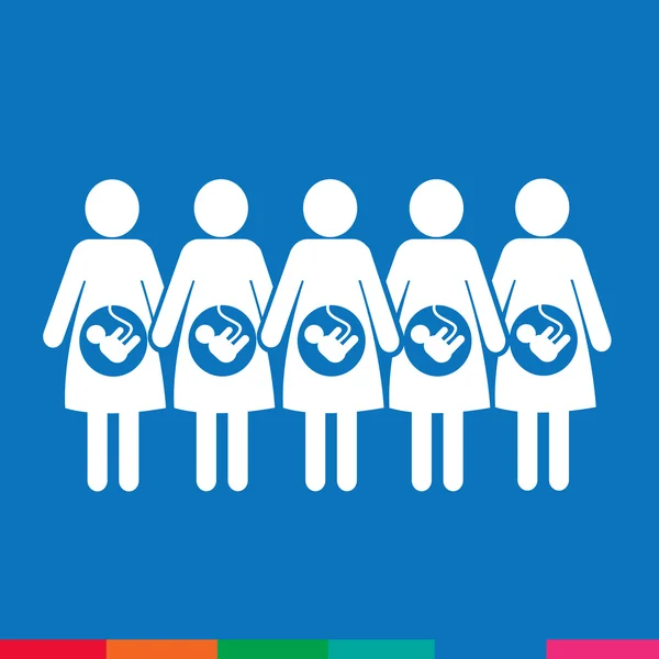 孕妇图标插画设计 — 图库矢量图片