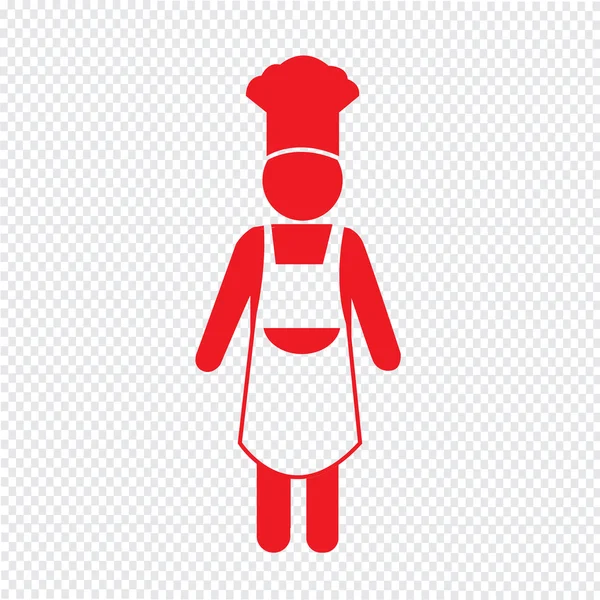 Cuisiner Chef gens Icône Illustration design — Image vectorielle