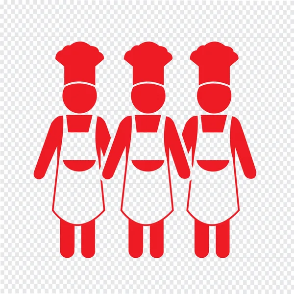 Cuisiner Chef gens Icône Illustration design — Image vectorielle