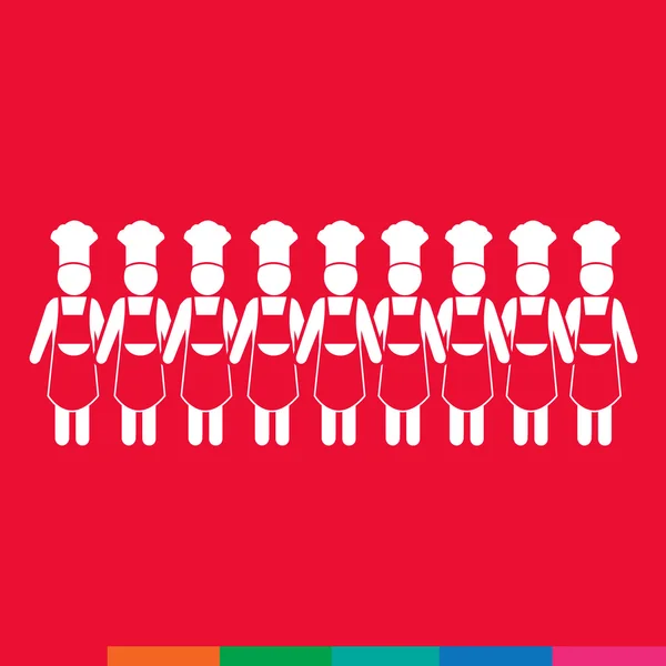 Chef-kok koken mensen pictogram afbeelding ontwerp — Stockvector