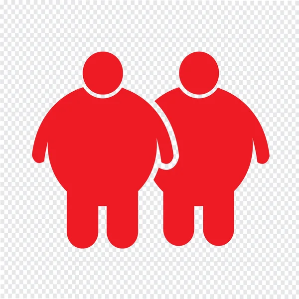 Fat People Icône Illustration design — Image vectorielle