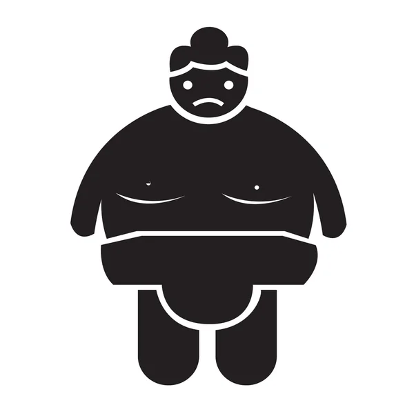 Sumo πάλη άνθρωποι απεικόνιση εικονίδιο σχεδιασμός — Διανυσματικό Αρχείο