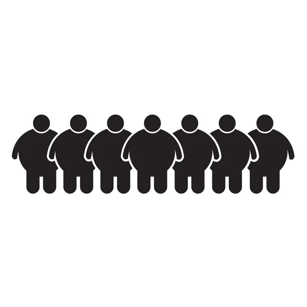 Fat People Icon Illustration design — Stock Vector