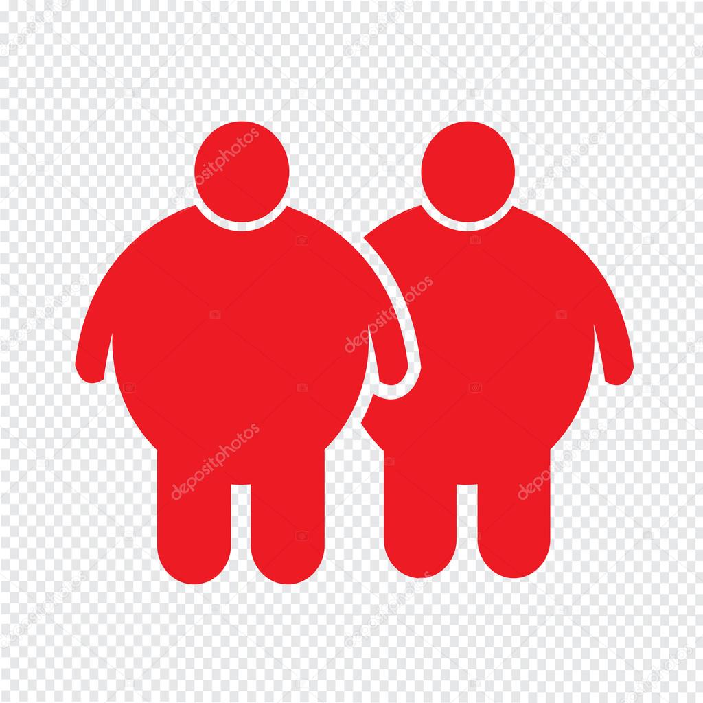 Fat People Icon Illustration design