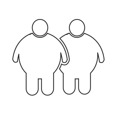 Şişman insanlar simge tasarlamak Dizayn