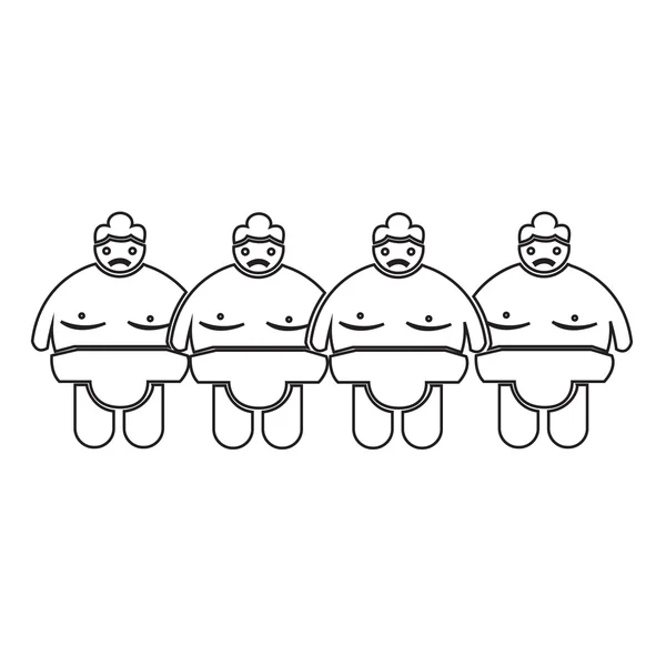 Sumo wrestling projekt ludzi ikona ilustracja — Wektor stockowy