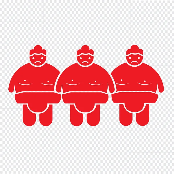 Sumo wrestling Pessoas Ícone Ilustração design — Vetor de Stock