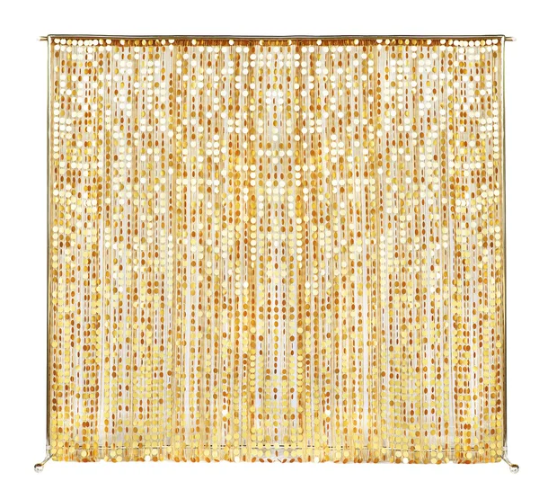 Scherm Met Gouden Ornamenten Achtergrond Geïsoleerd Wit — Stockfoto