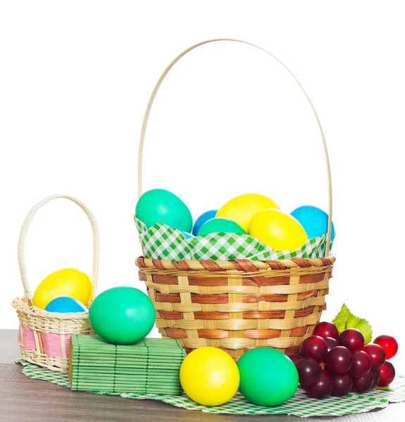 Basket of Easter eggs — Stock Photo, Image