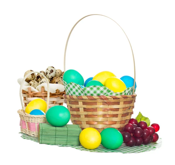 Basket of Easter eggs — Stock Photo, Image