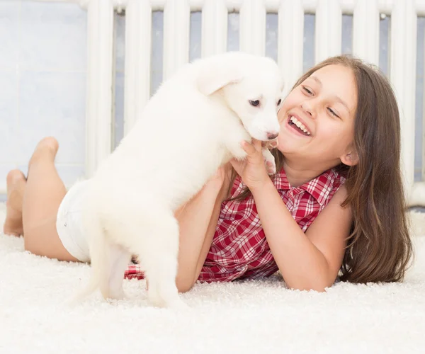 Freundliches Konzept zwischen Mensch und Tier — Stockfoto