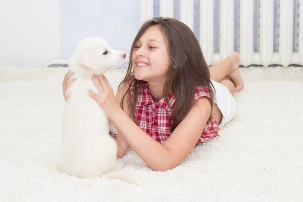 Freundliches Konzept zwischen Mensch und Tier — Stockfoto