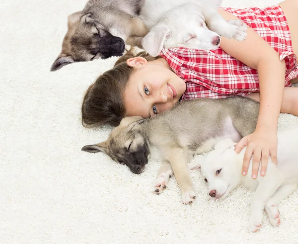 Friendly concept between man and animal — Stock Photo, Image