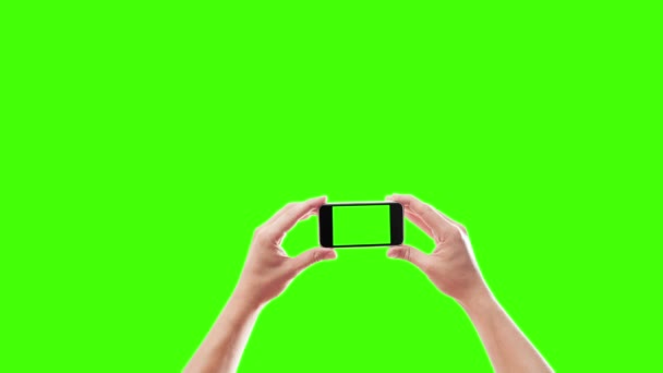Händer som håller smartphone — Stockvideo