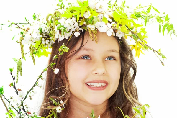 Encantador menina primavera — Fotografia de Stock