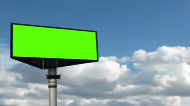 gökyüzü arka plan üzerinde yeşil billboard