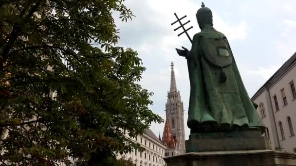 Matthias Kyrka Budapest Ungern Skjuten Uhd — Stockvideo