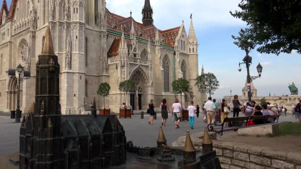 Matthias Church Budapest Hungary Shot Uhd — Stock Video