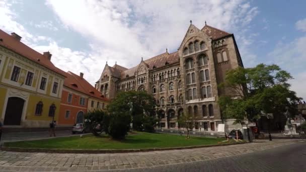 Boedapest Architectuur Oude Huizen Straten Wijken Hongarije Neergeschoten Uhd — Stockvideo
