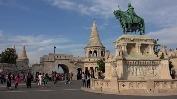 Budapeşte Deki Balıkçı Kalesi Macaristan Ultra Yüksek Çözünürlüklü Uhd — Stok video