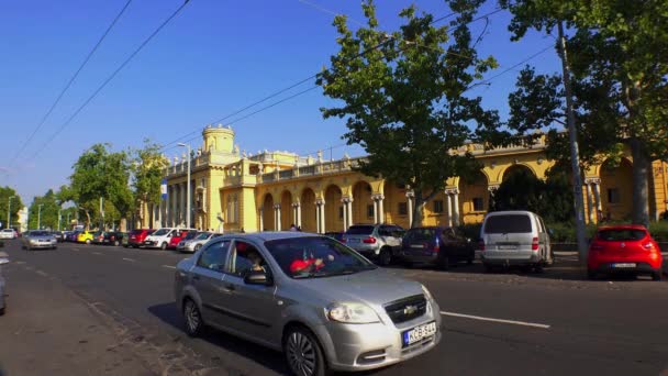 Het Bad Szechenyi Boedapest Hongarije Neergeschoten Uhd — Stockvideo