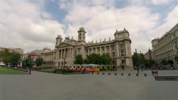 Budapest Architecture Vieilles Maisons Rues Quartiers Hongrie Tourné Uhd — Video