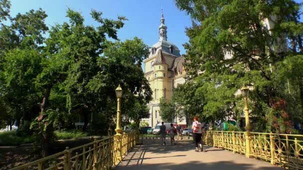 Vajdahunyad Slott Budapest Ungern Skjuten Uhd — Stockvideo