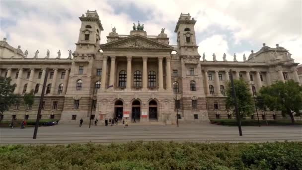 Budapest Architecture Vieilles Maisons Rues Quartiers Hongrie Tourné Uhd — Video