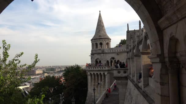 Bastion Des Pêcheurs Budapest Hongrie Tourné Ultra Haute Définition Uhd — Video