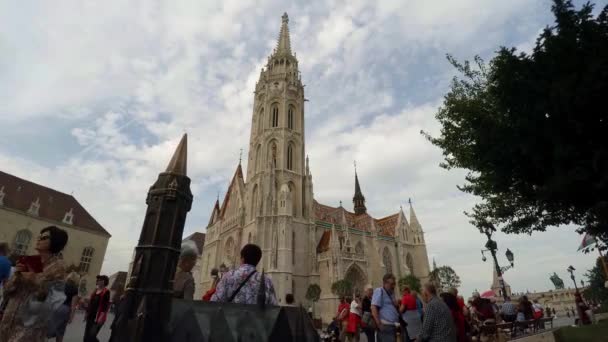 Kostel Matthiase Budapešti Maďarsko Výstřel Uhd — Stock video