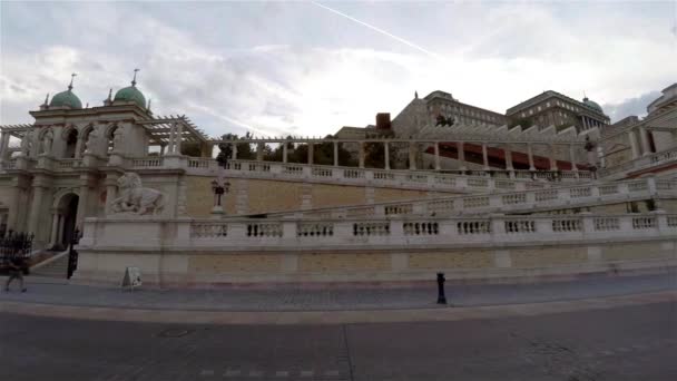 Замок Буда Королевский Дворец Будапеште Венгрия Выстрел Uhd — стоковое видео