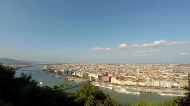 Boedapest Bovenaanzicht Architectuur Oude Huizen Straten Wijken Hongarije Neergeschoten Uhd — Stockvideo